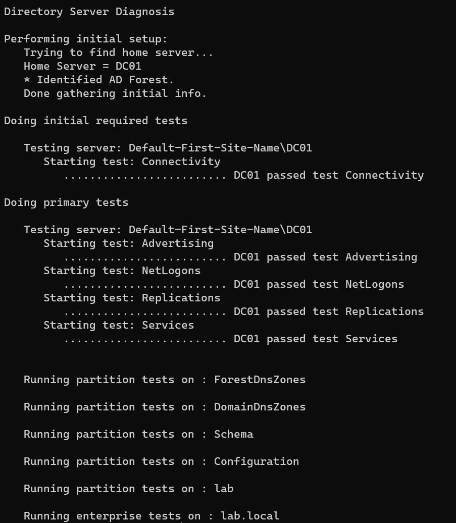 Domain controller health